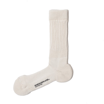 MARQUEE PLAYER HYBRID RIB SOCKS IVORY WHITE "made in Japan"